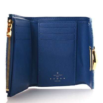 Louis Vuitton Denim Amelia Compact Wallet Blue 5 of 6