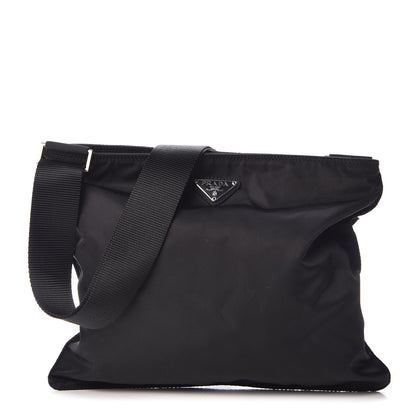Prada Nylon Flat Messenger Bag Black 1 of 6