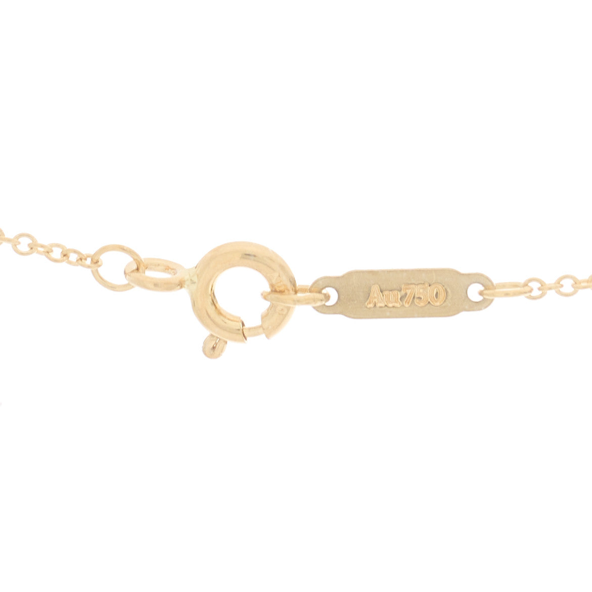 18K Yellow Gold Diamond Mini Fleur De Lis Key Pendant Necklace
