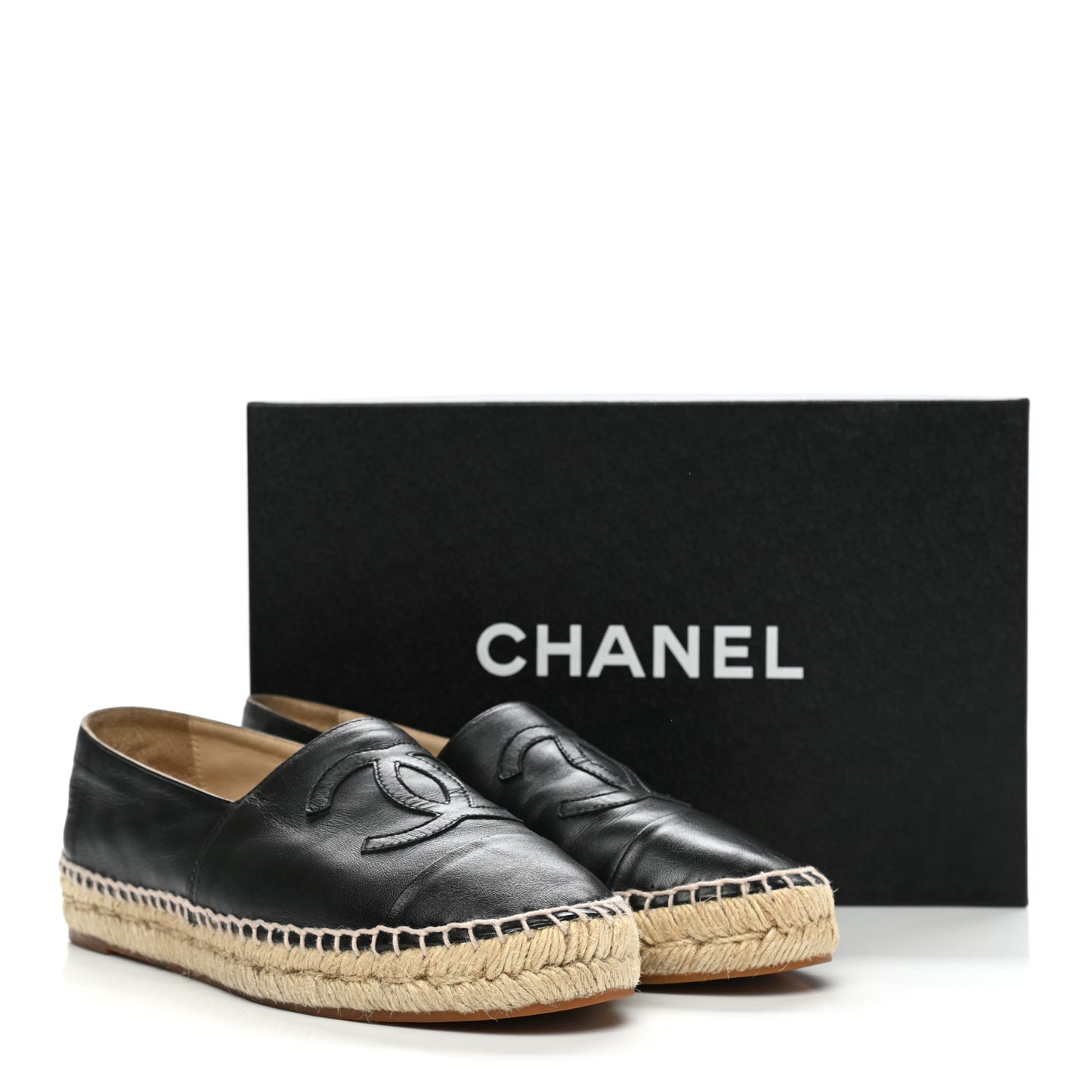 Lambskin CC Espadrilles 38 Black