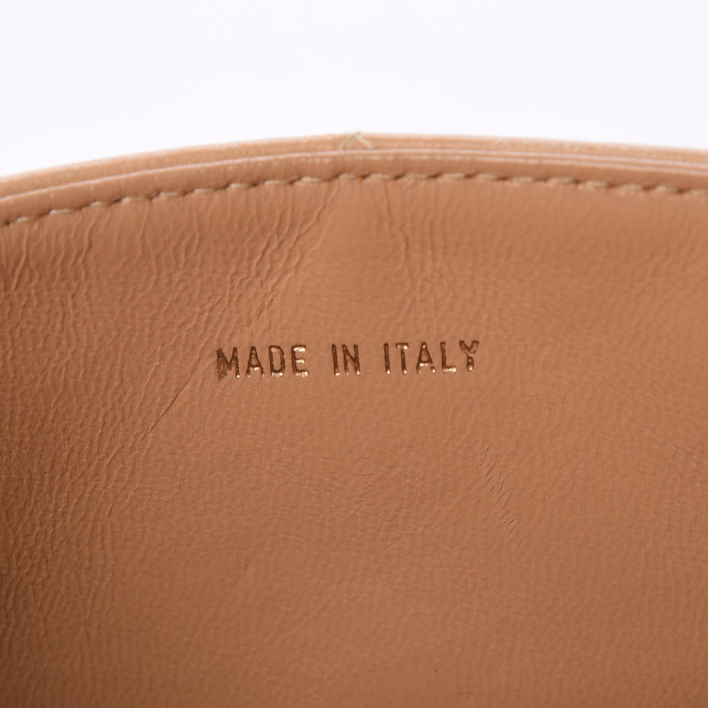 Lambskin Quilted Mini Camellia Flap Beige