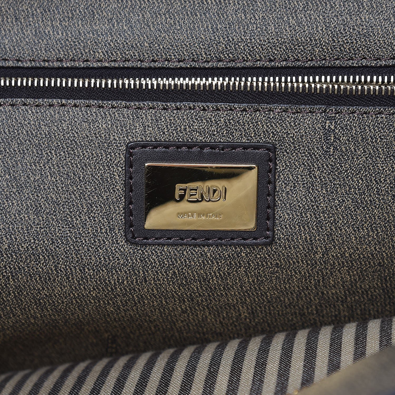 Fendi Zucca Spalmati Medium Roll Tote Tobacco Moro 7 of 8