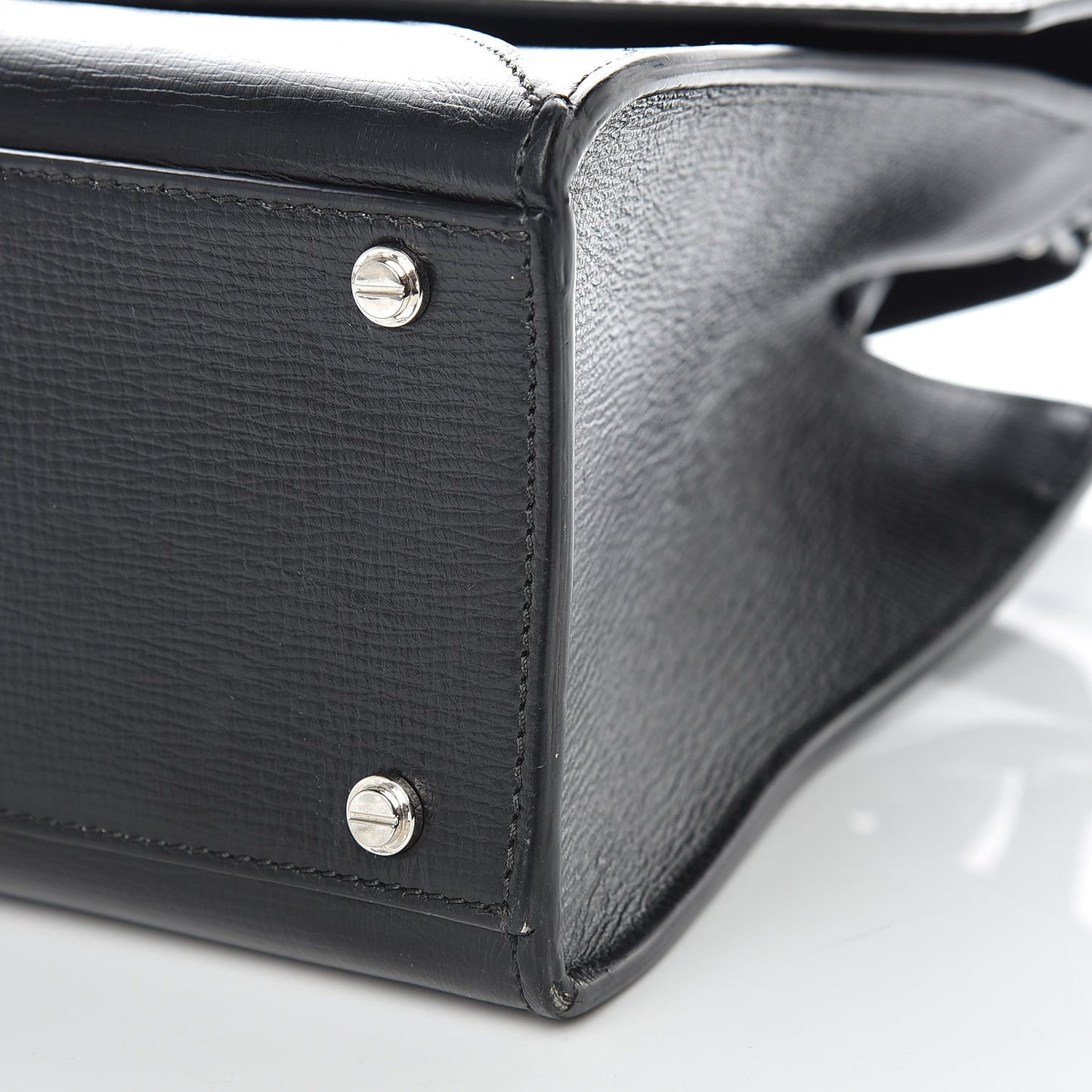 Calfskin Small Obsedia Satchel Black