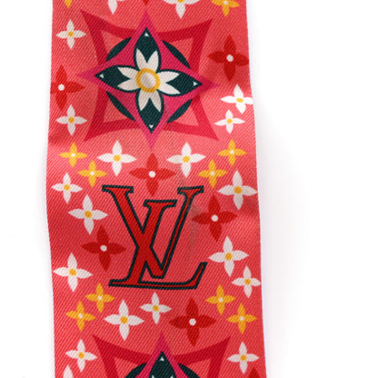 Louis Vuitton Silk Monogram Flowers Forever Bandeau Red 9 of 10