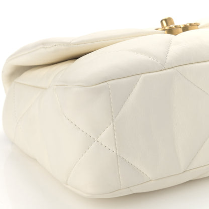 Chanel Lambskin Quilted Medium Chanel 19 Flap White 8 of 9