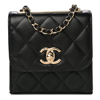 Chanel Lambskin Quilted Mini Trendy CC Chain Wallet Black 1 of 12