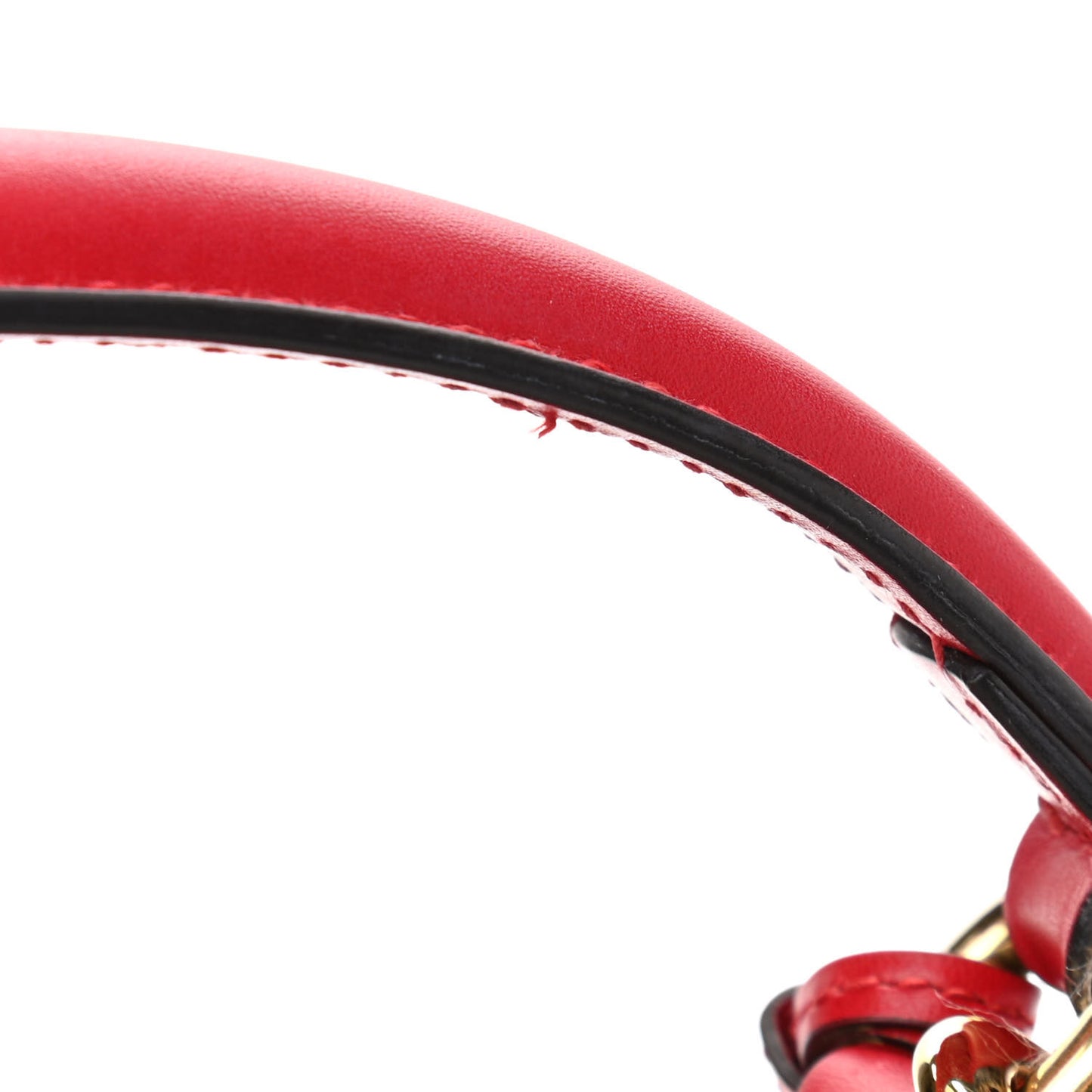 Guccissima Signature Small Padlock Top Handle Bag Hibiscus Red