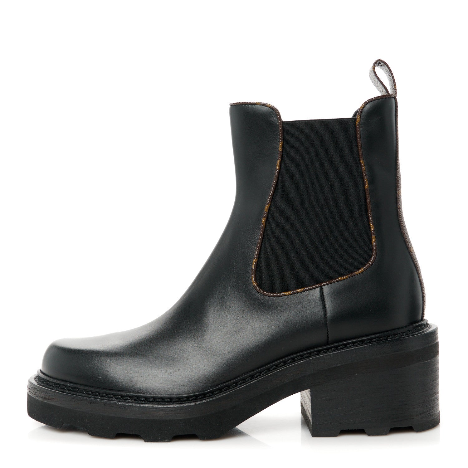 Louis Vuitton Calfskin Monogram Beaubourg Ankle Boots 40 Black 1 of 8