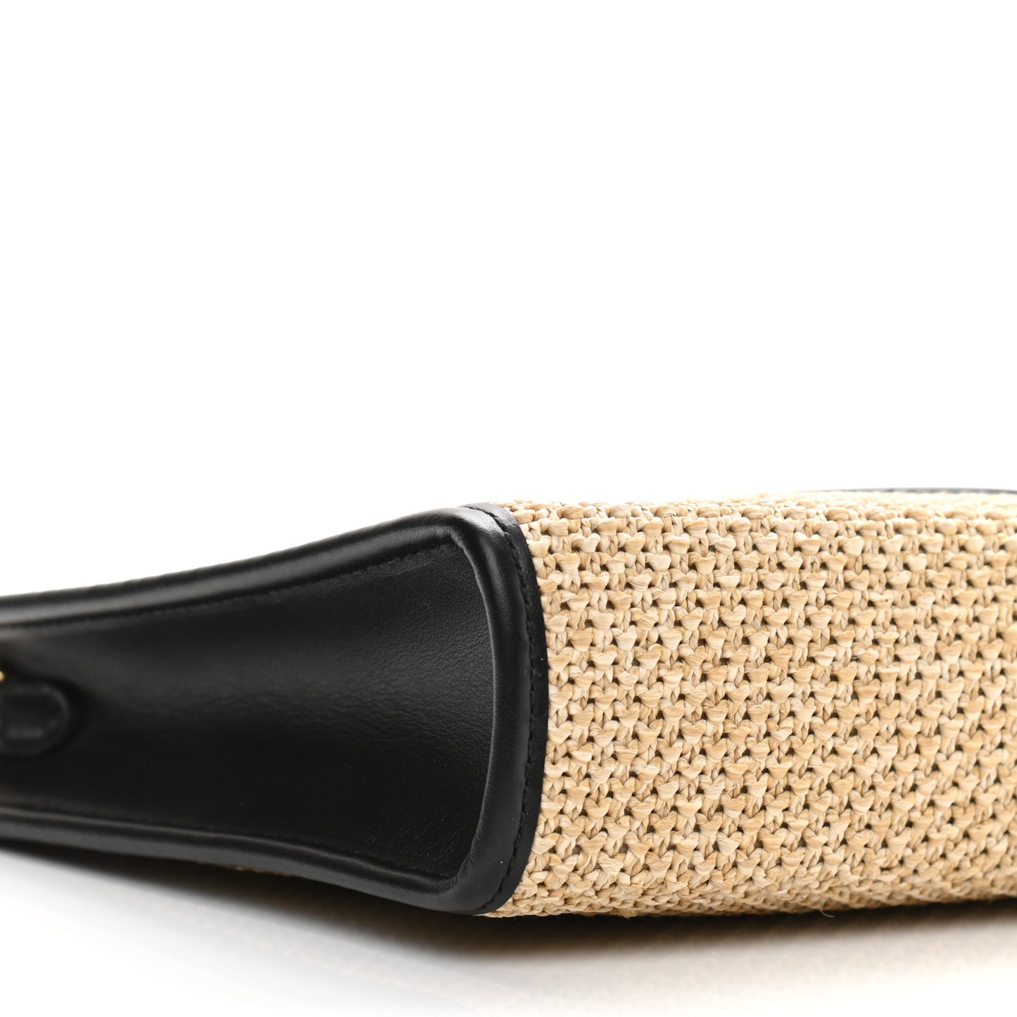 Raffia Calfskin Monogram Giant Pouch