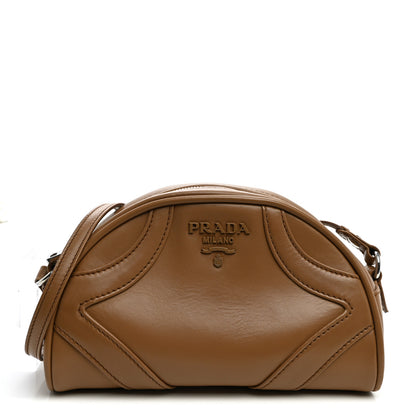 Prada Soft Calfskin Bowling Crossbody Bag Caramel 1 of 8