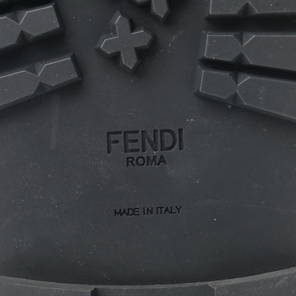 Fendi Vernice High-Tech Glazed Fabric FF Lug Sole Platform Sandals 39 Black Tobacco Moro 11 of 15