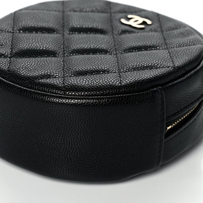 Chanel Caviar Quilted Round Clutch With Chain Black 10 of 11