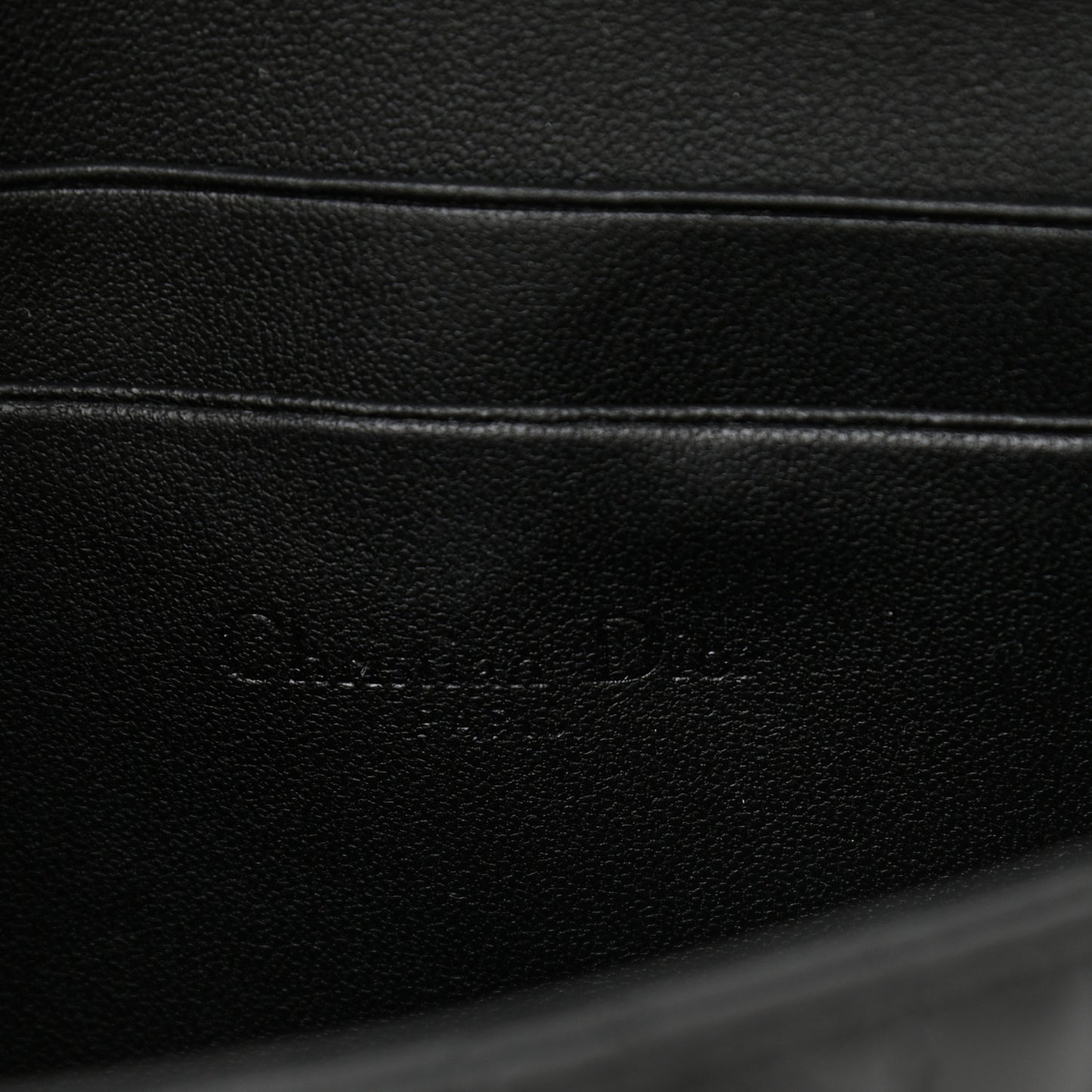 Lambskin Cannage Dior Talk Phone Pouch Black