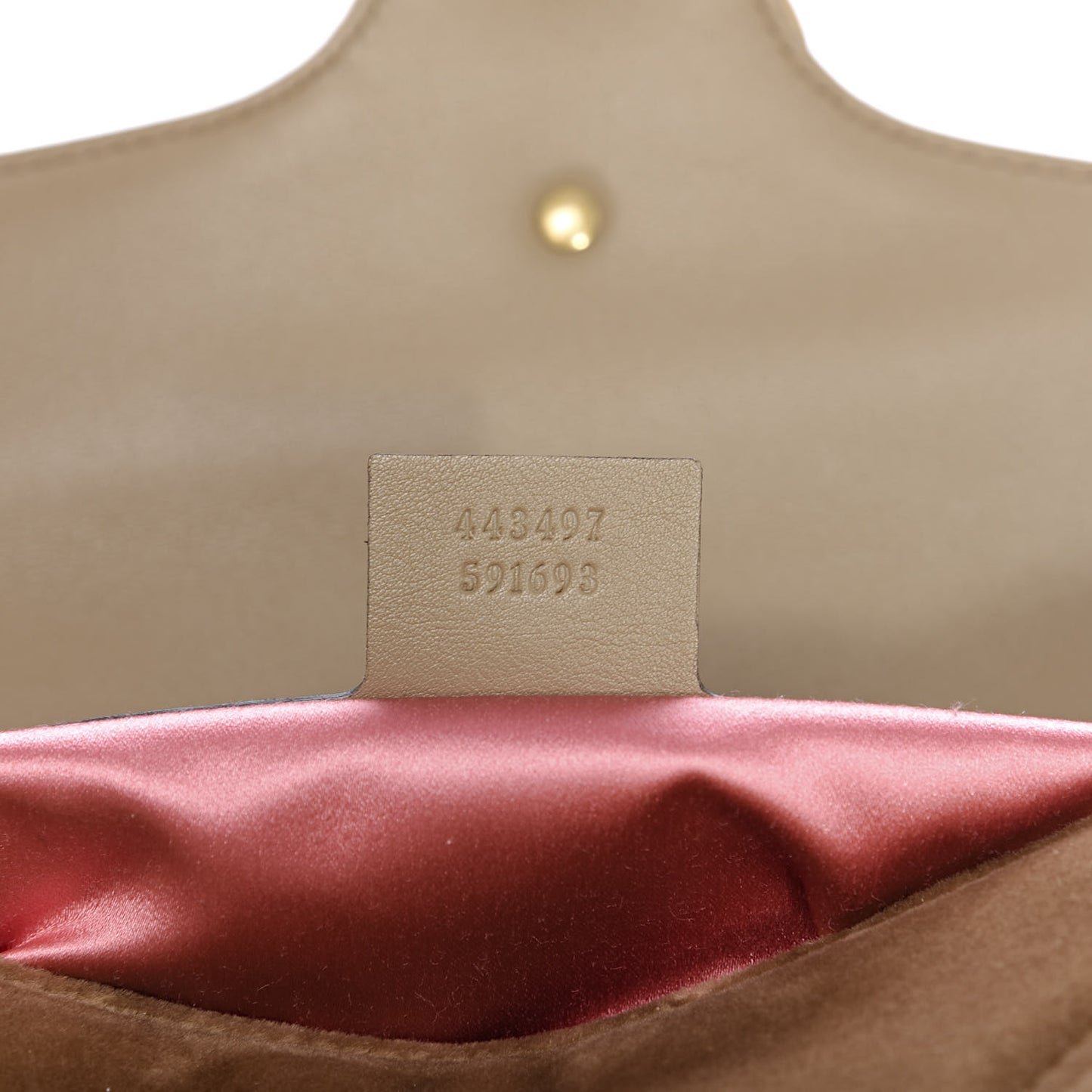 Velvet Matelasse Small GG Marmont Shoulder Bag Taupe