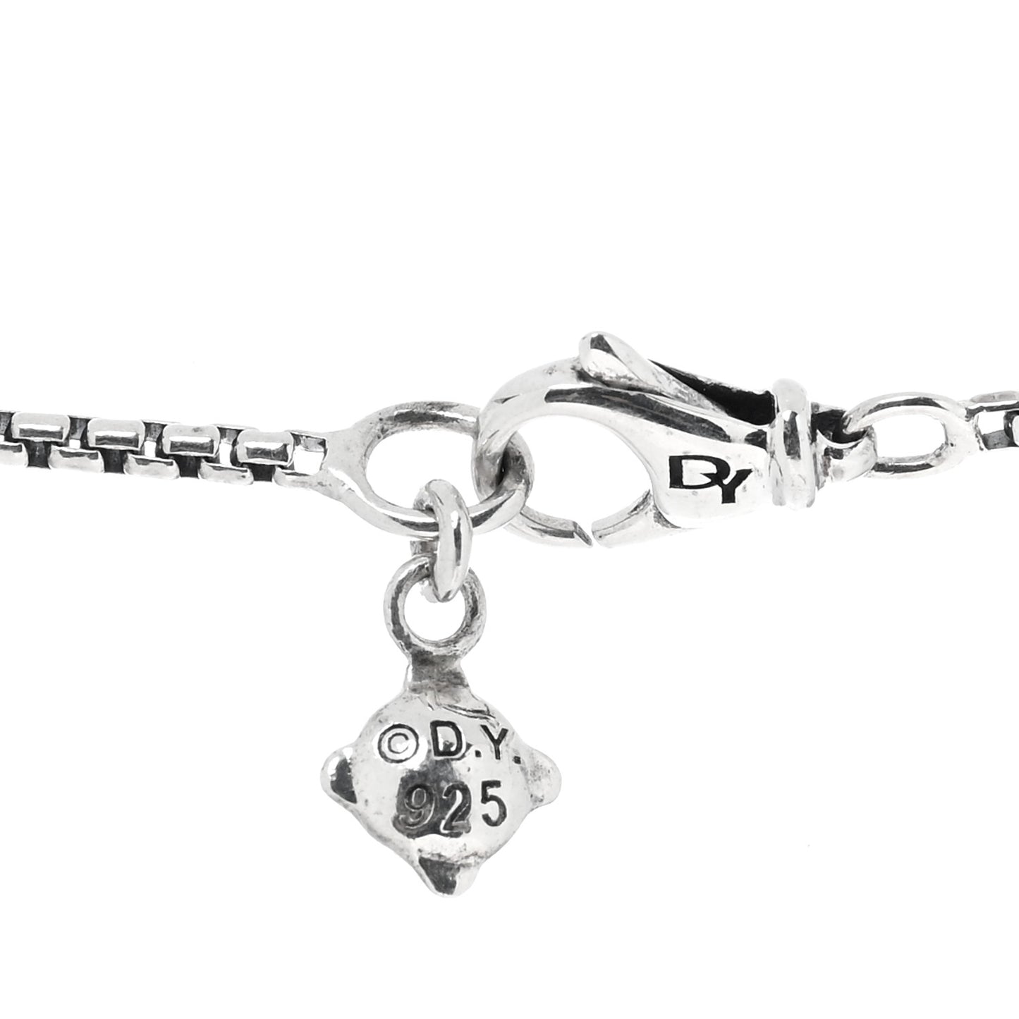 Sterling Silver Diamond Cable Heart Lariat Necklace