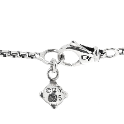 David Yurman Sterling Silver Diamond Cable Heart Lariat Necklace 4 of 4
