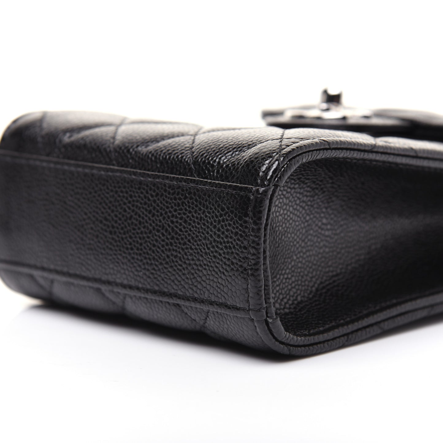 Caviar Quilted Classic Phone Holder Black