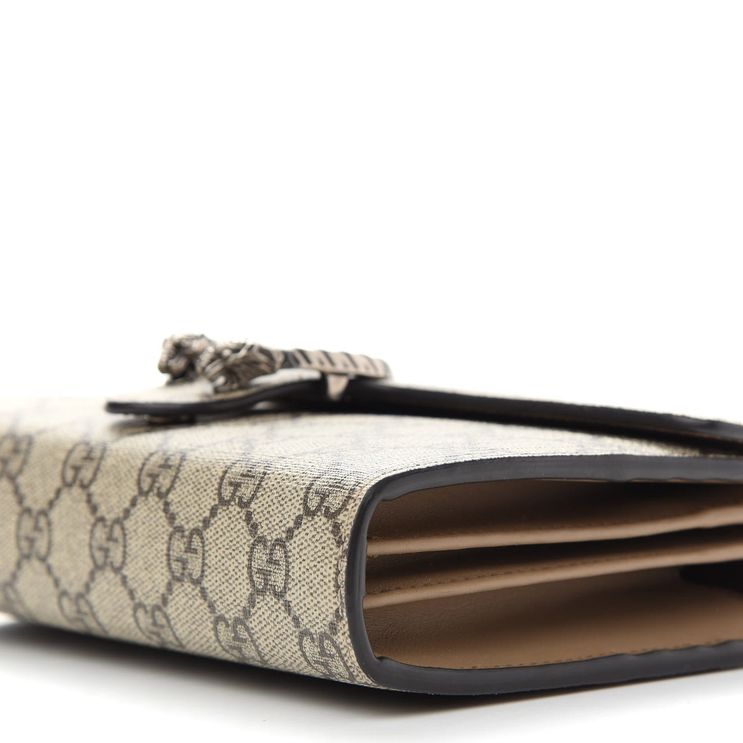 GG Supreme Monogram Mini Dionysus Chain Wallet Beige Taupe