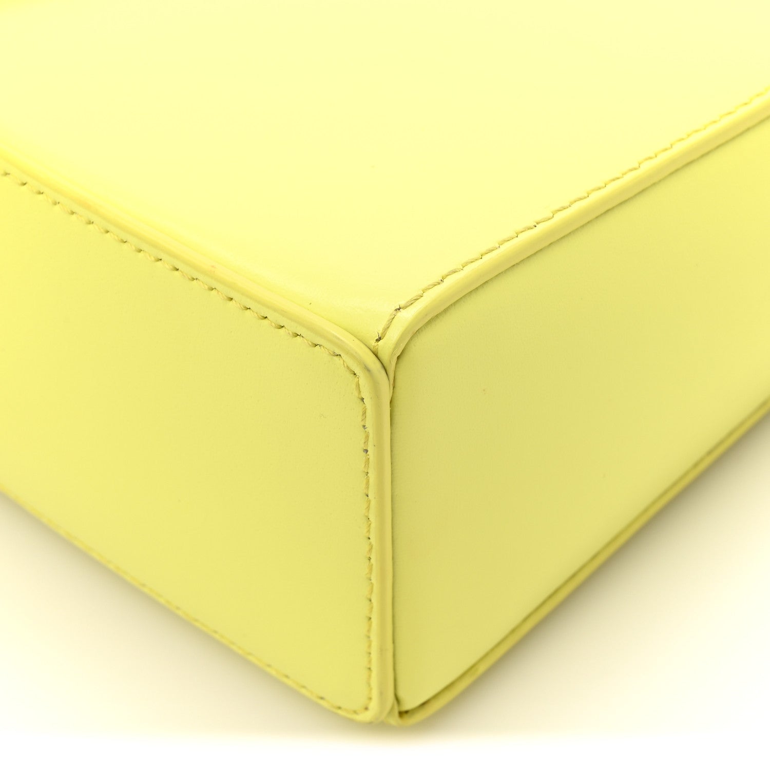 Givenchy Box Calfskin Mini Cut Out Shoulder Bag Neon Yellow 13 of 13