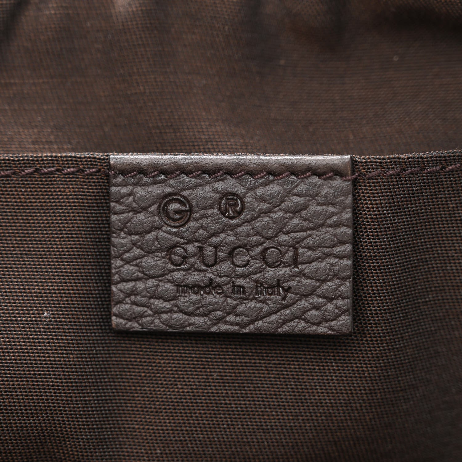 Gucci Monogram Dollar Calfskin Belt Bag Beige Ebony Testa di Moro Marrone Scuro 6 of 11