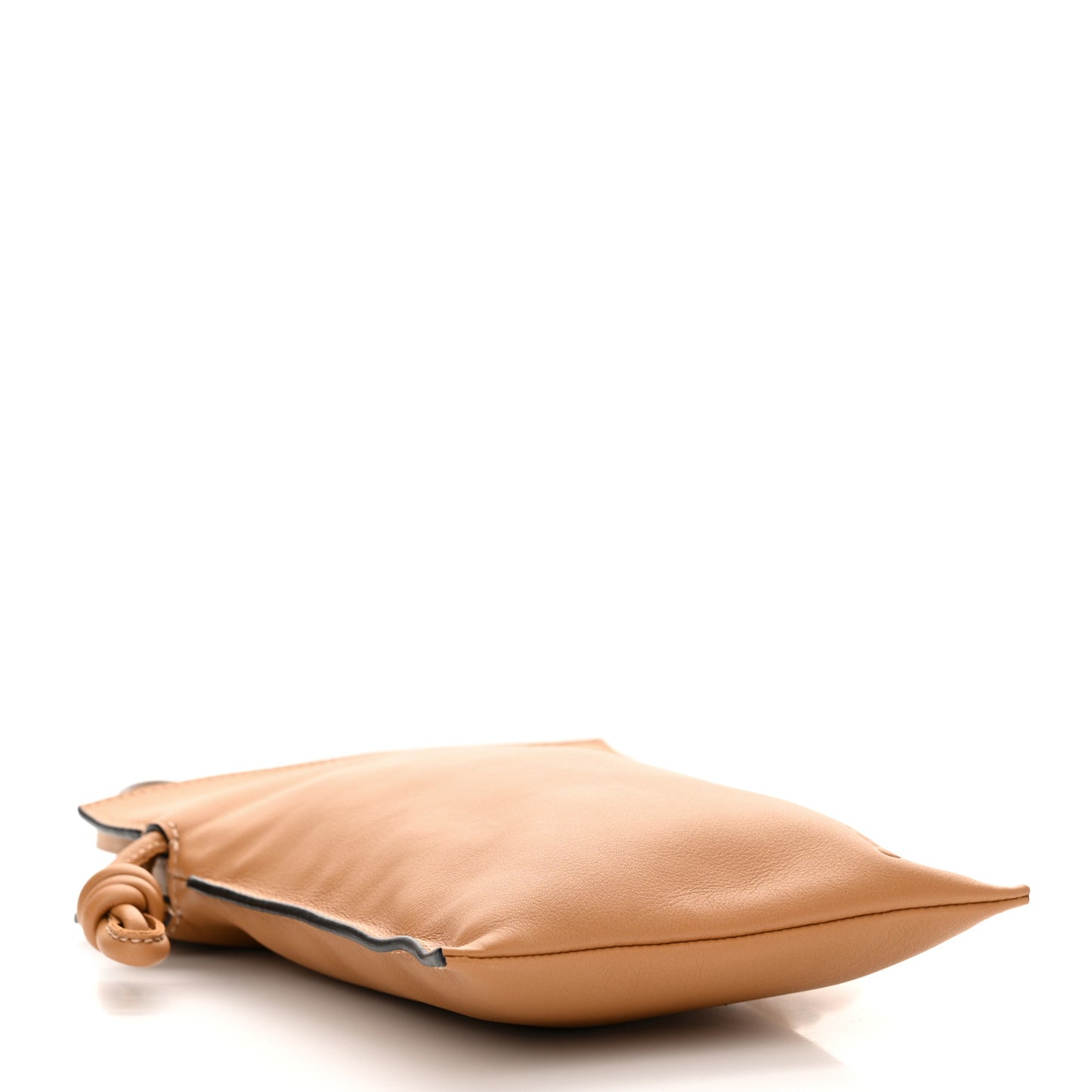 Calfskin Mini Drawstring Flamenco Knot Crossbody Bag Warm Desert