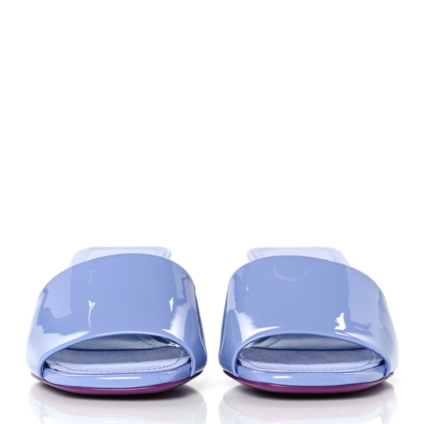 Patent Calfskin CC Mules 35 Light Purple Dark Purple