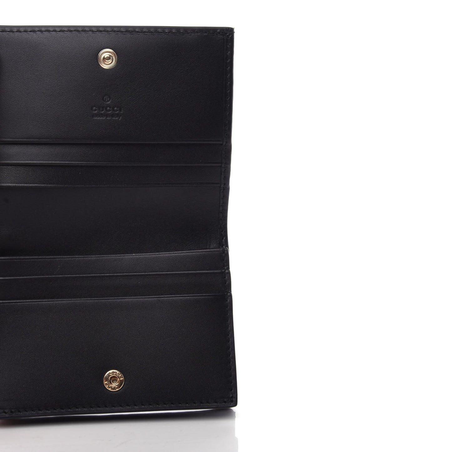 Guccissima Signature Bowy Card Case Wallet Black