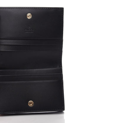 Gucci Guccissima Signature Bowy Card Case Wallet Black 6 of 9