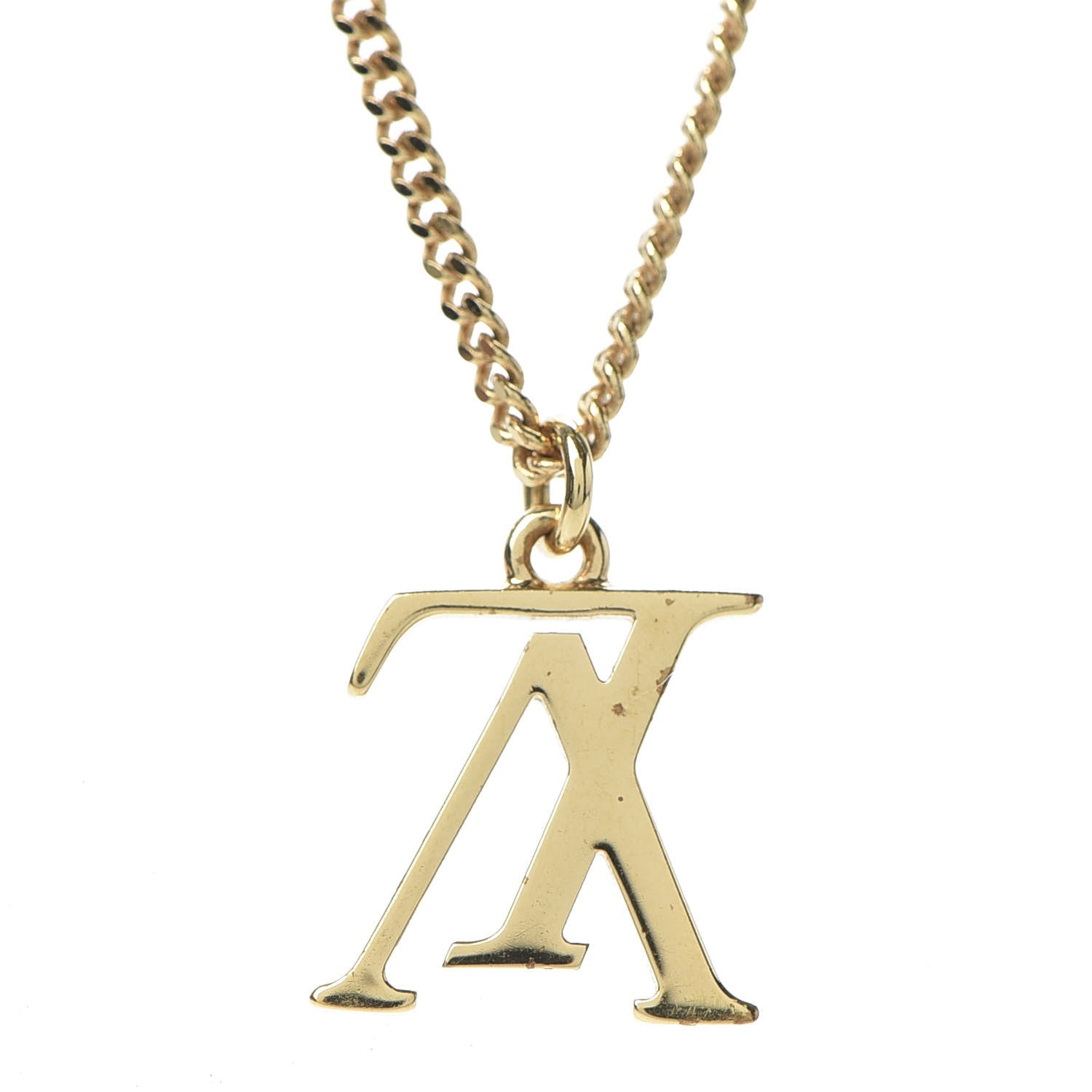 Louis Vuitton LV Upside Down Necklace Gold 3 of 4