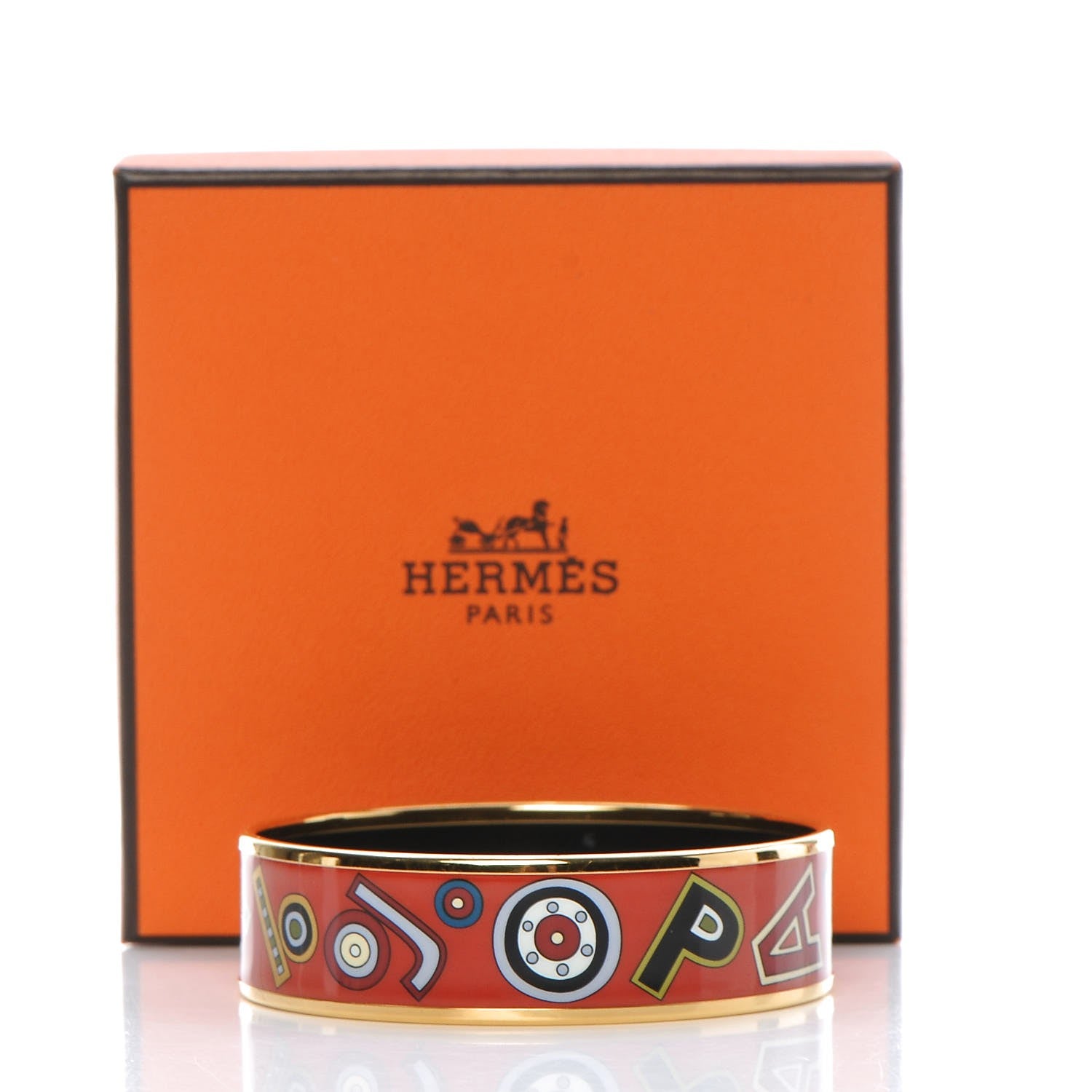 Hermes Enamel Printed Wide Tohu Bohu Bracelet 65 6 of 6