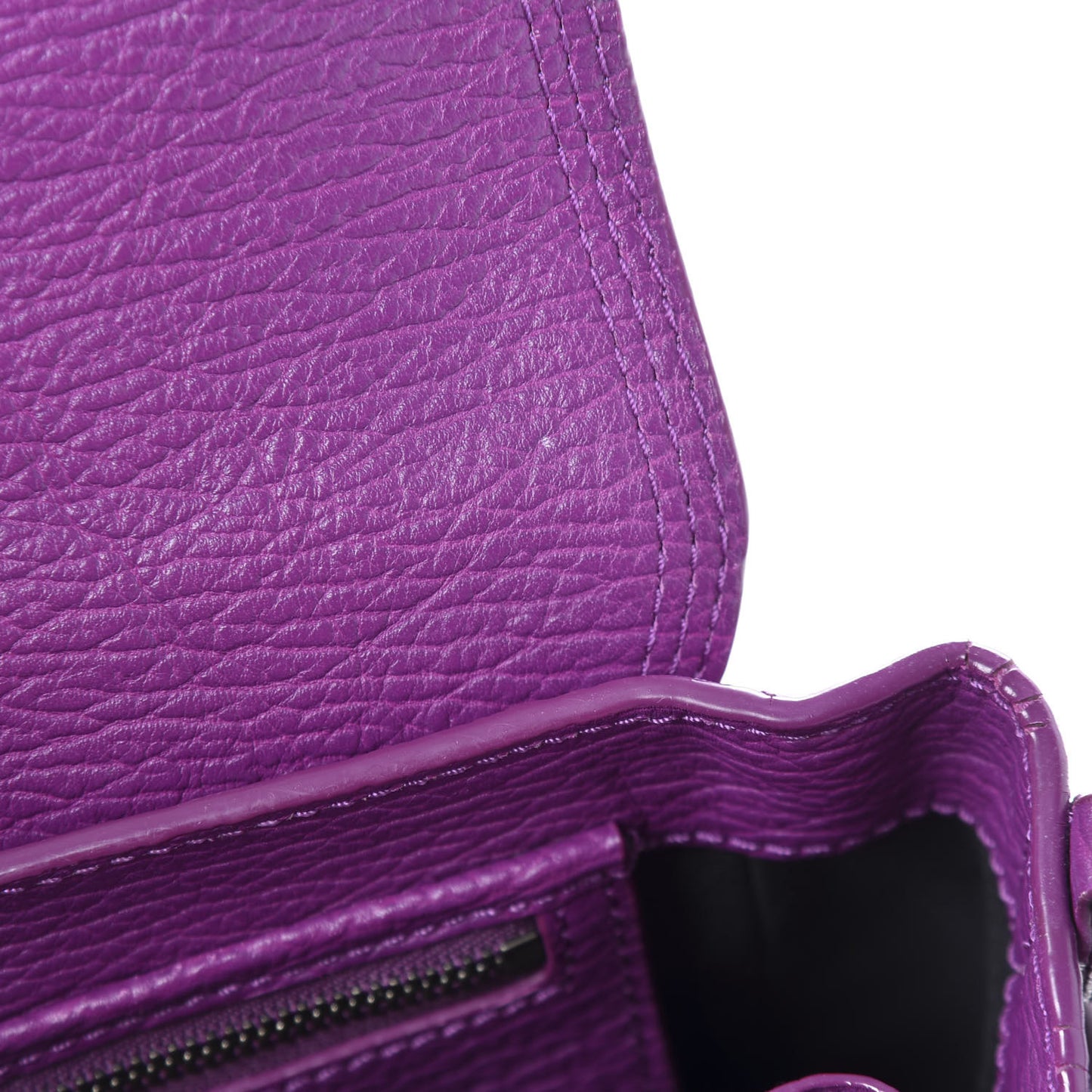 3.1 Textured Calfskin Mini Pashli Satchel Orchid