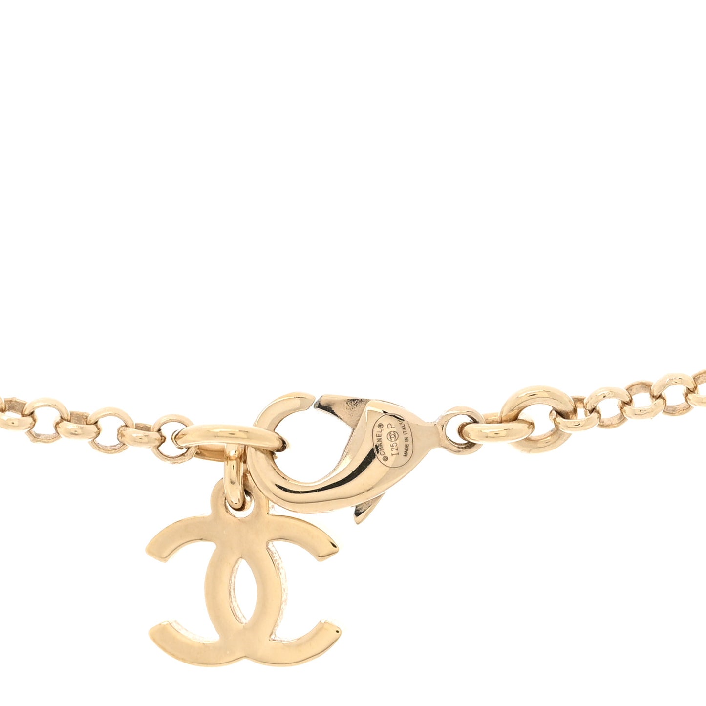 Crystal CC Camellia Necklace Gold Black