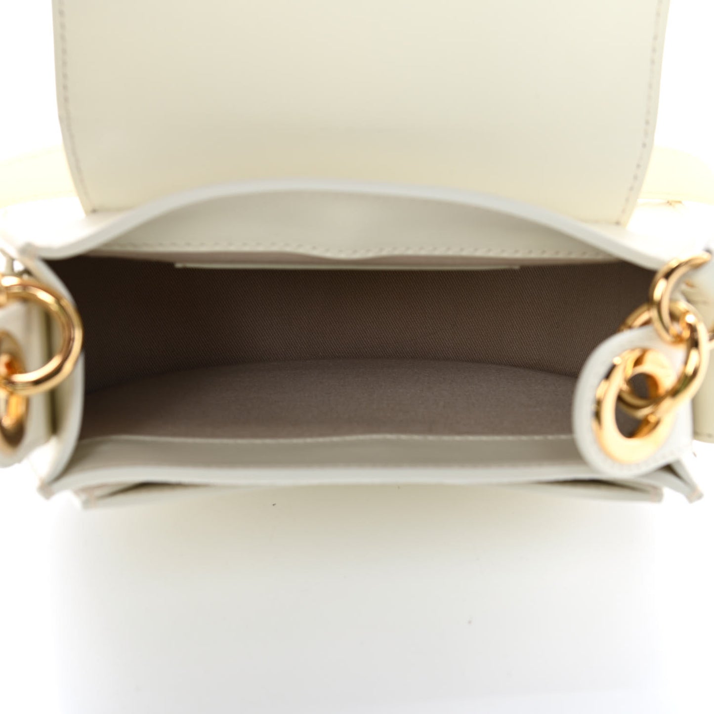Calfskin Small Tess Bag Natural White