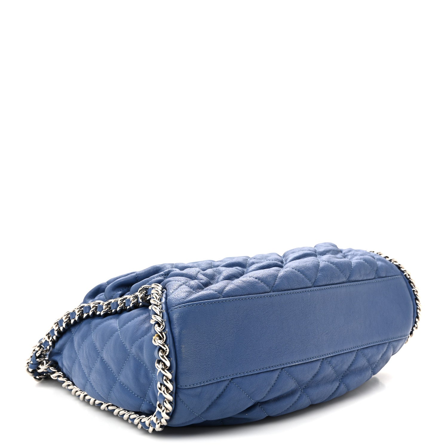 Chanel Washed Lambskin Chain Around Hobo Blue 4 of 10