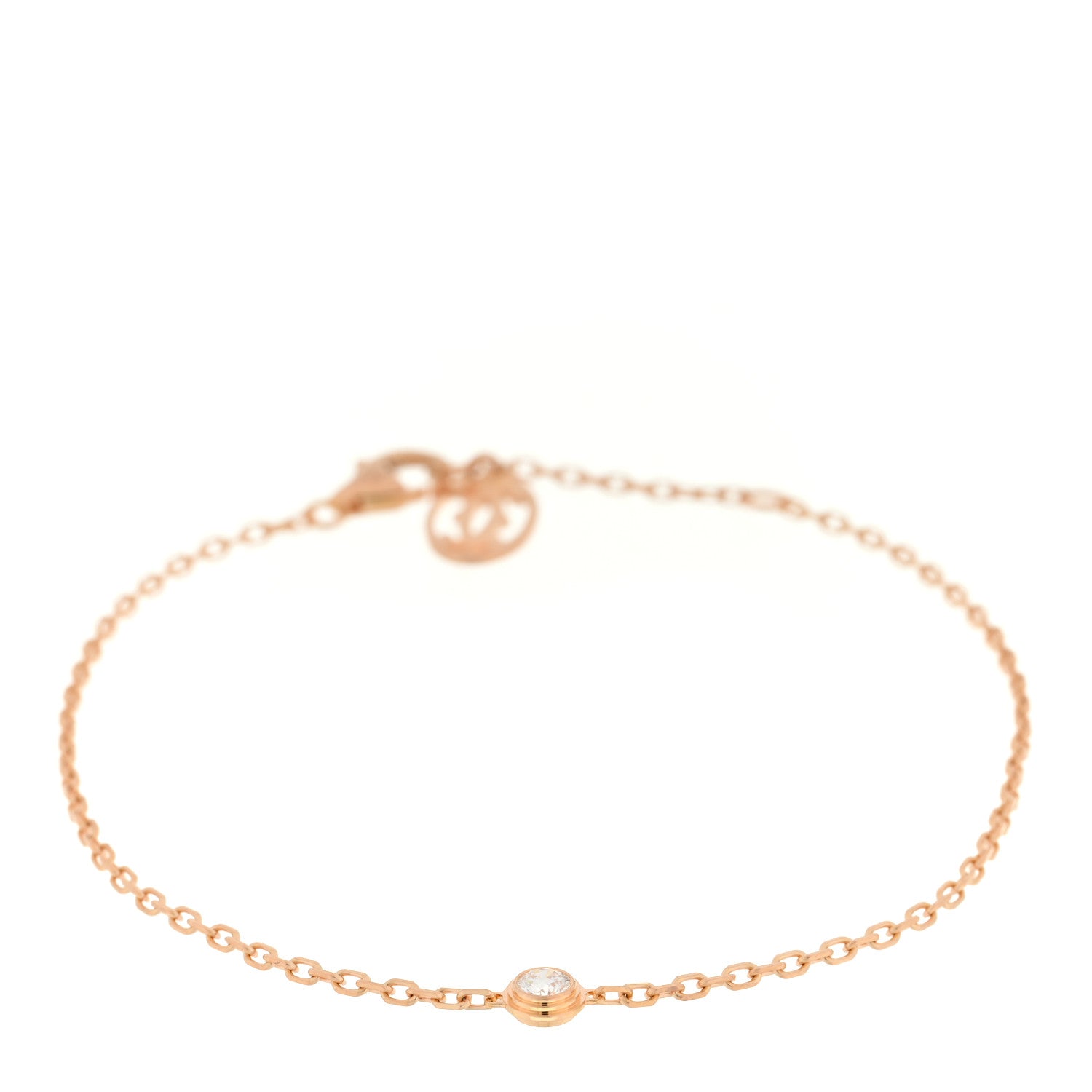 Cartier 18K Pink Gold Diamond SM D'Amour Bracelet 1 of 3