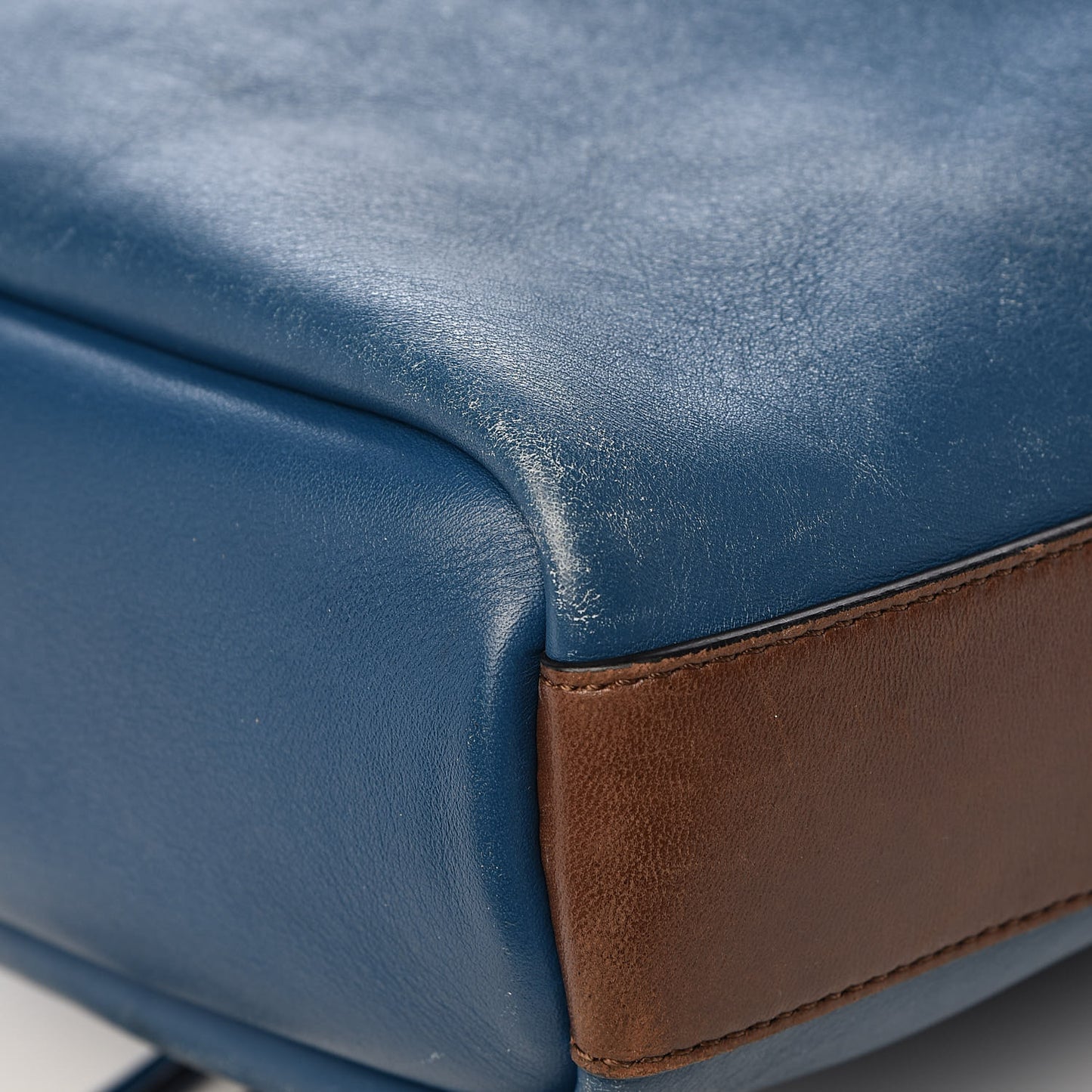 Calfskin Small Emma Bucket Blue