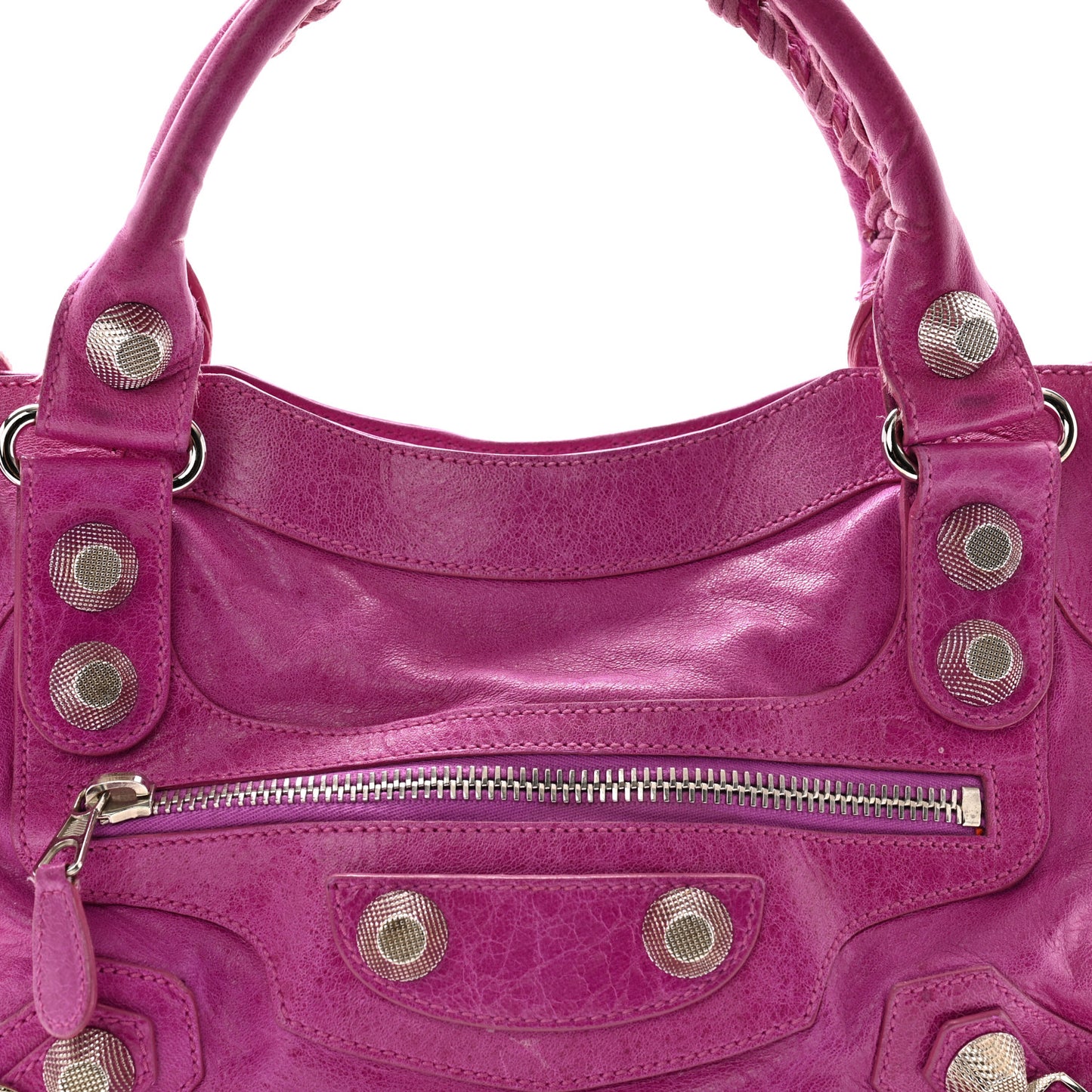 Agneau Giant 21 Silver Hardware City Cyclamen Fucsia