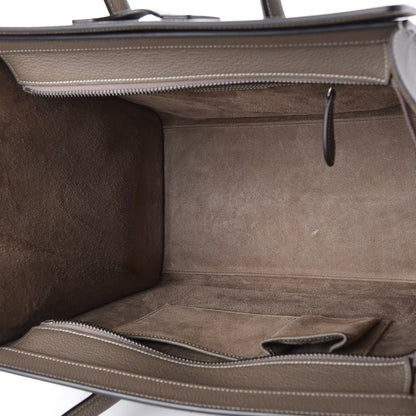 Celine Drummed Calfskin Mini Luggage Souris 5 of 7