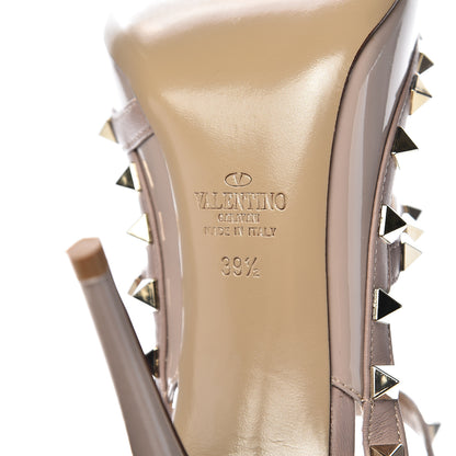 Valentino Garavani Patent Nappa Rockstud Ankle Strap 100mm Pumps 39.5 Poudre 7 of 9