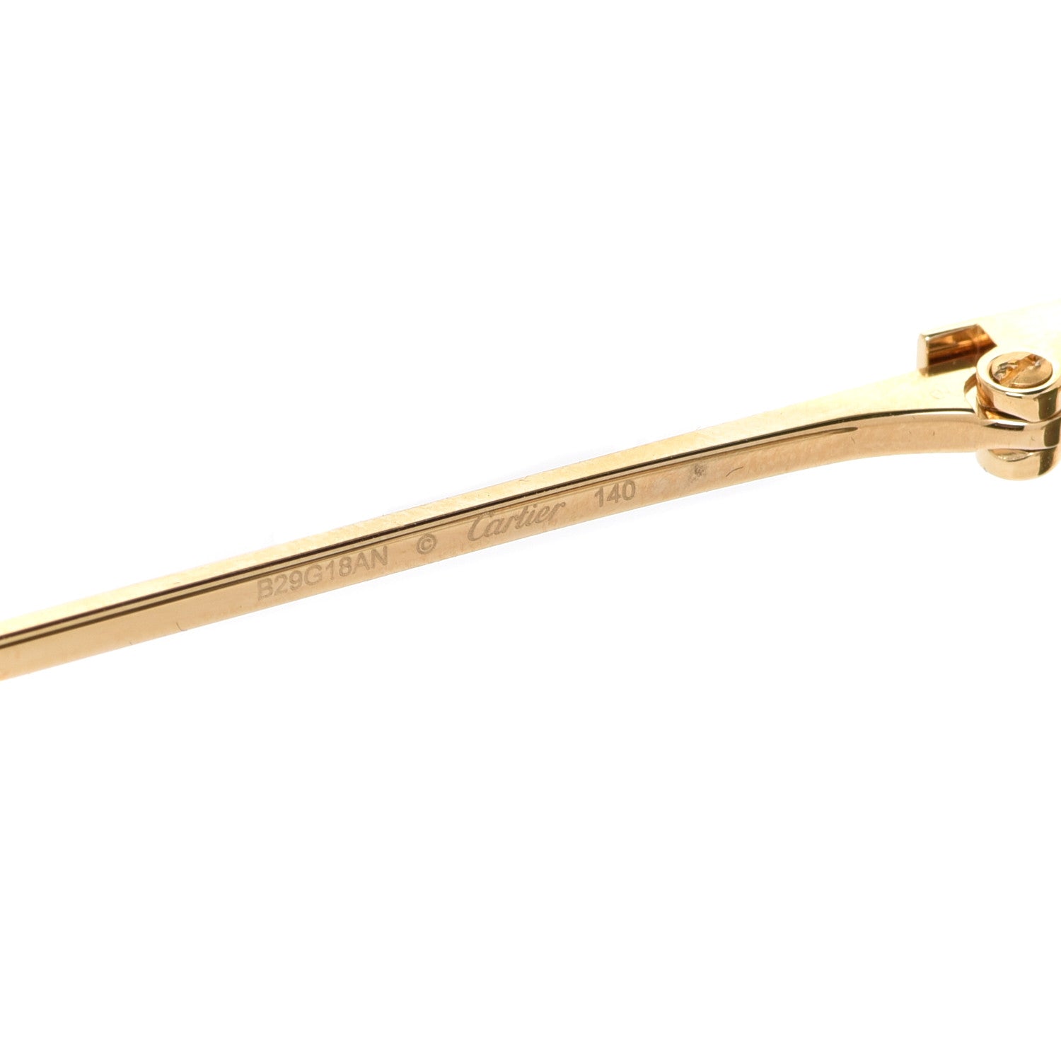 Cartier Santos De Cartier Sunglasses Gold Black 6 of 7