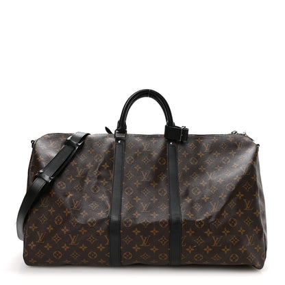 Louis Vuitton Monogram Macassar Keepall Bandouliere 55 1 of 9