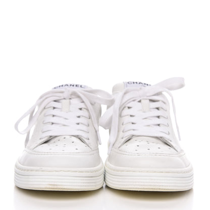 Chanel Calfskin Womens Logo Sneakers 36 White 2 of 10