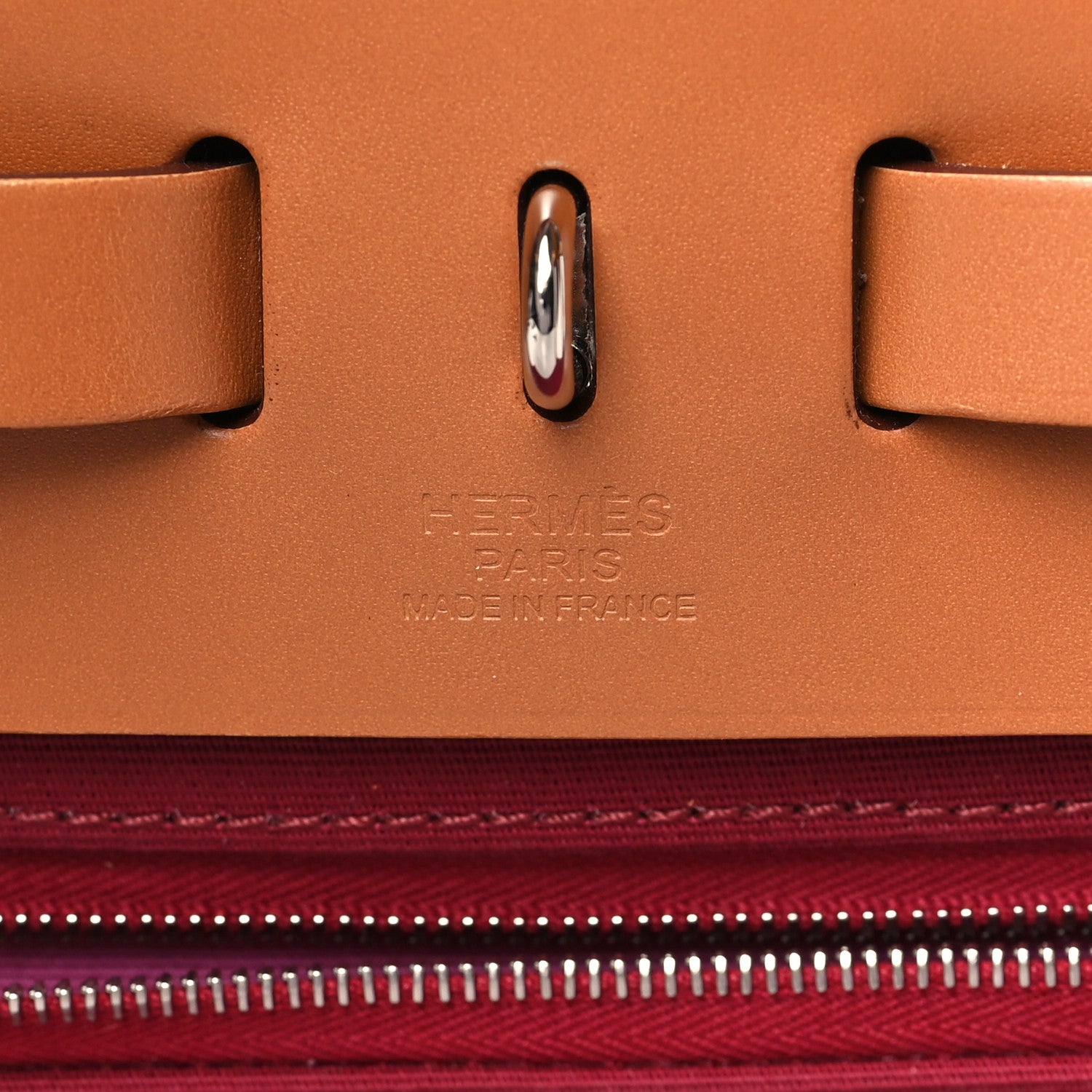 Hermes Toile Officier Vache Hunter Verso Herbag Zip PM 31 Bubblegum Rubis Naturel 7 of 11