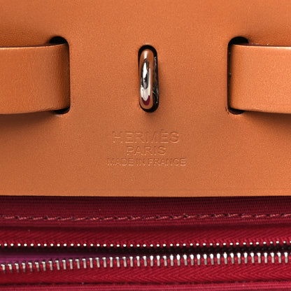 Hermes Toile Officier Vache Hunter Verso Herbag Zip PM 31 Bubblegum Rubis Naturel 7 of 11