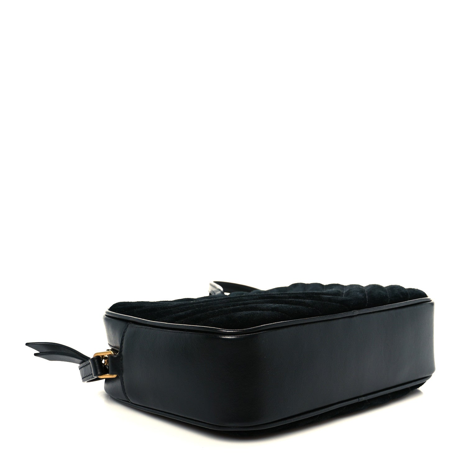 Saint Laurent Suede Calfskin Matelasse Monogram Lou Camera Bag Black 4 of 10