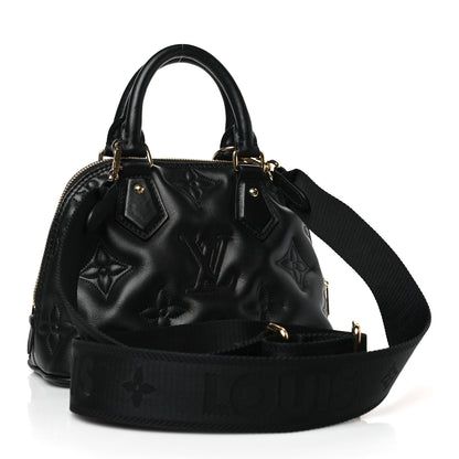 Louis Vuitton Calfskin Bubblegram Alma BB Black 3 of 8