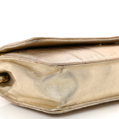 Chanel Nylon Travel Wallet On Chain WOC Metallic Gold 11 of 13