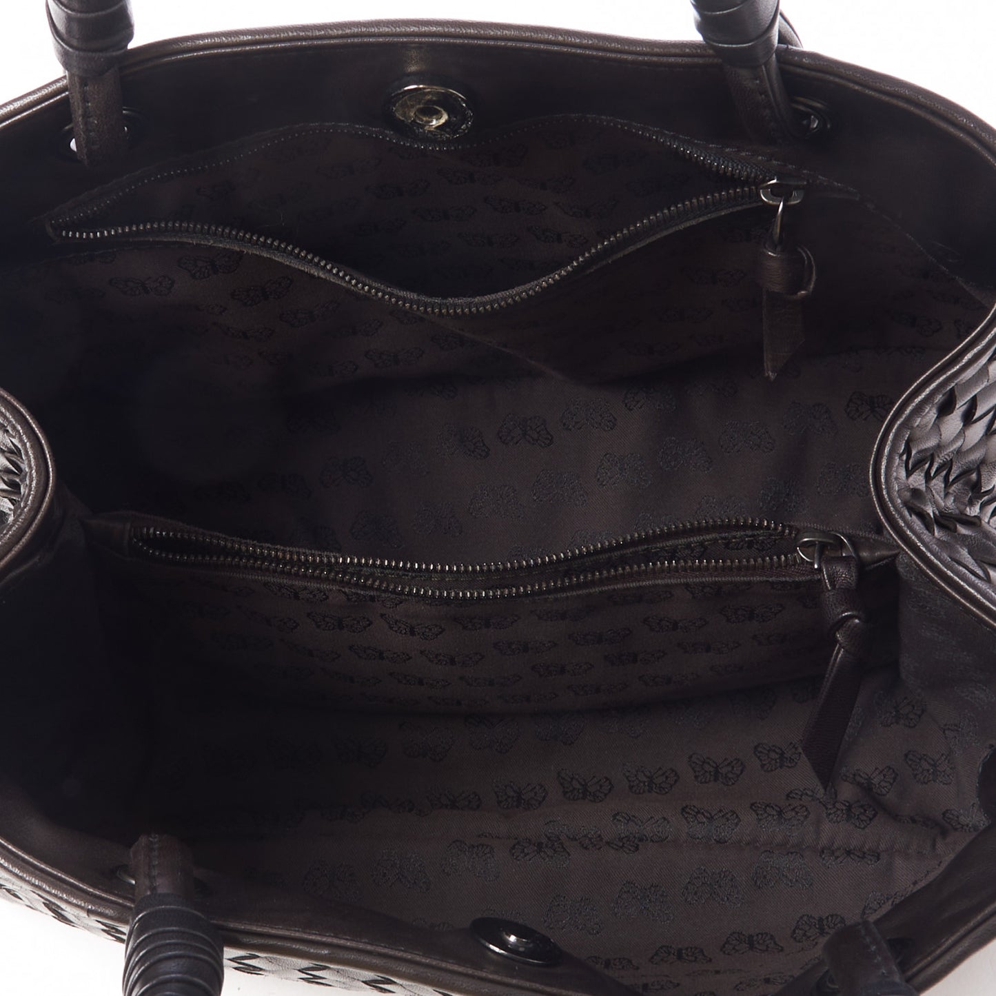 Nappa Intrecciato Woven Tote Ebano