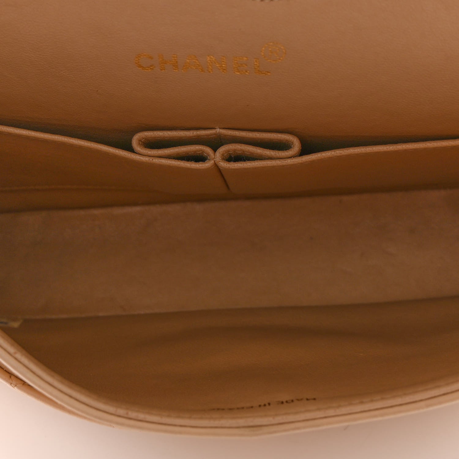 Chanel Lambskin Quilted Medium Double Flap Beige 5 of 10