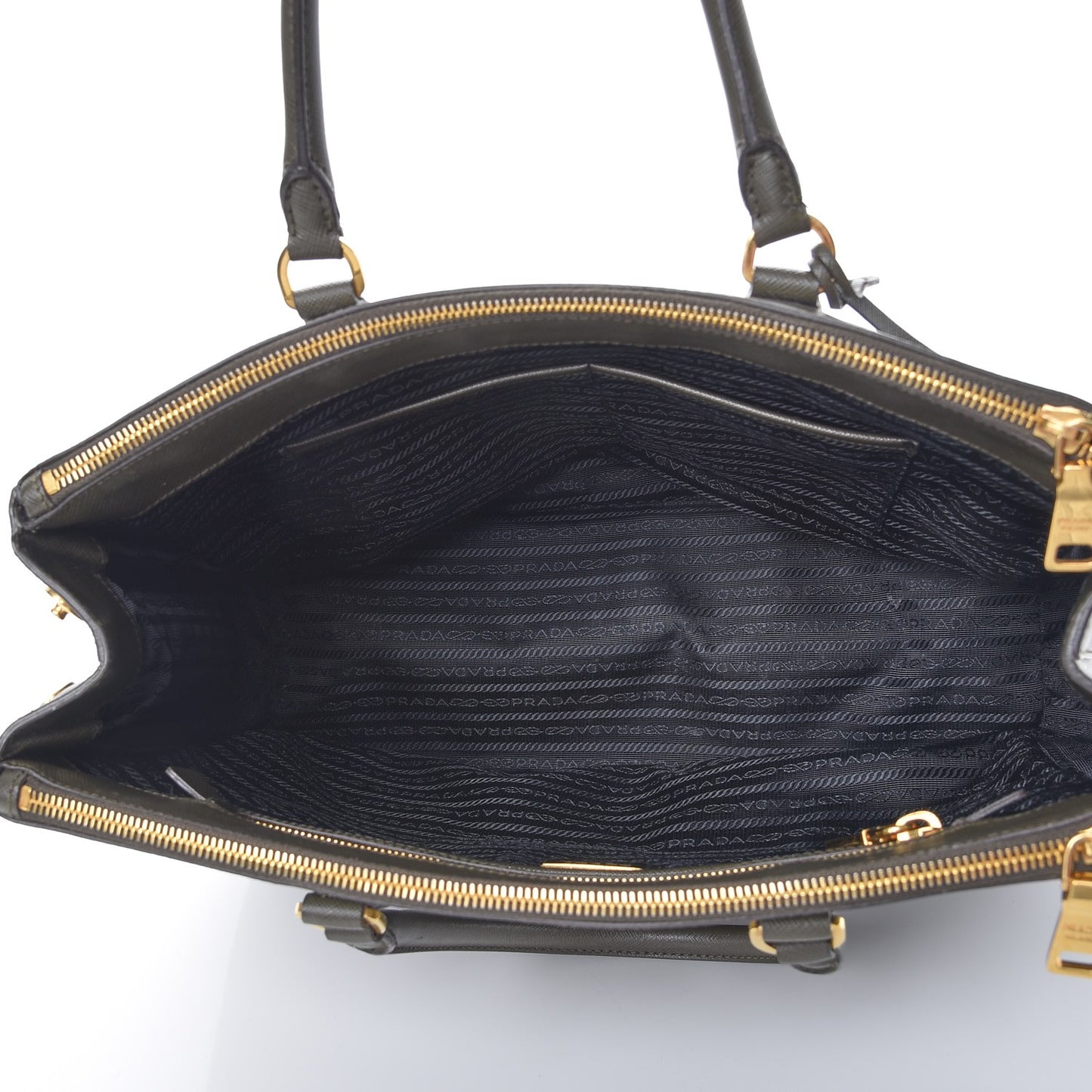 Saffiano Large Galleria Double Zip Tote Militare